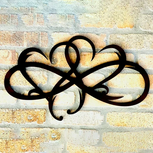 💞Metal Infinity Double-heart Steel Wall Decor Wall Art