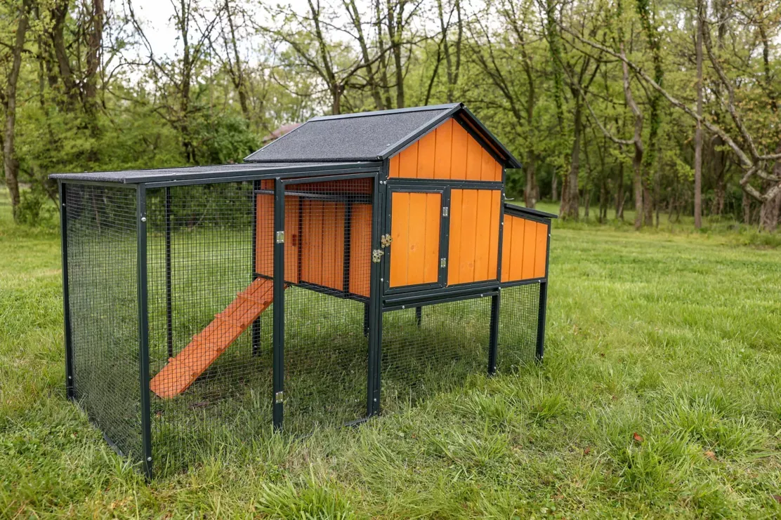 🛖Broiler Coops💥Heavy Duty Wire Mesh Solid Wood with 3 Large Nesting Boxes