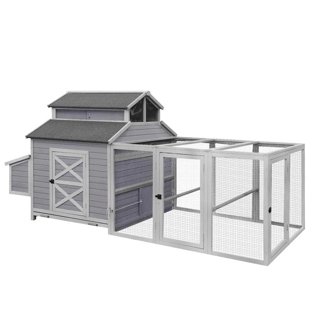 aivituvin Big Duck Coop Extra Large Chicken Coop for 8-10 Ducks Chickens AIR49