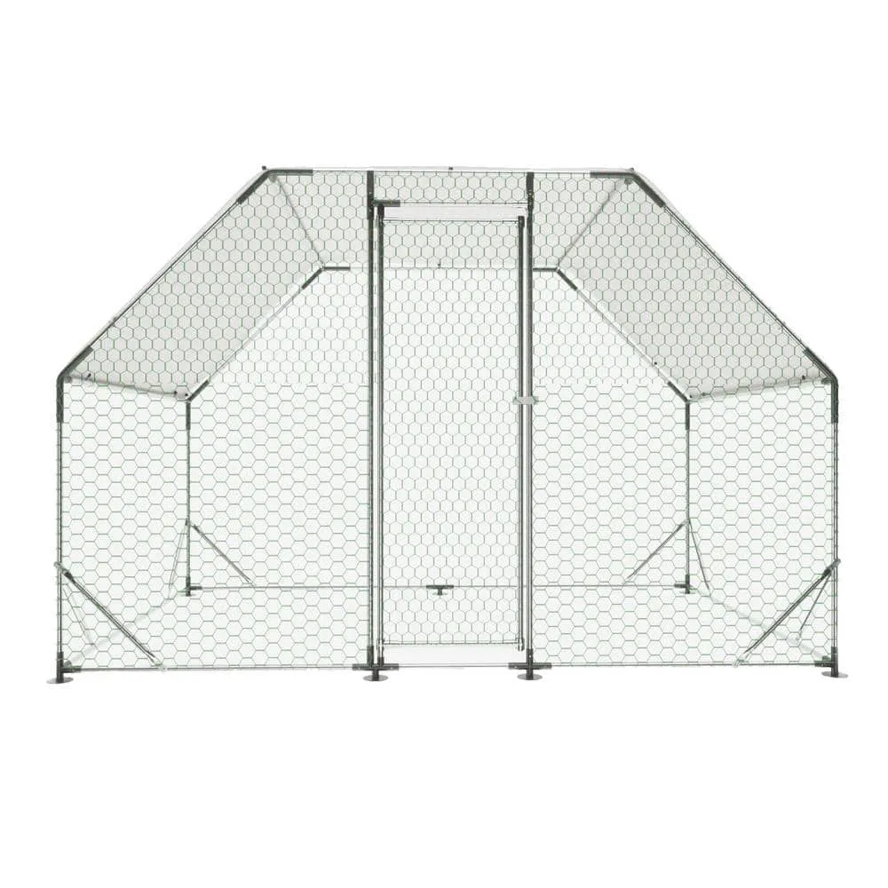 Tidoin 79 in. H x 120 in. W x 78 in. D Large Metal Chicken Coop Poultry Cage with Waterproof and Anti-Ultraviolet Cover Coop-YD-007