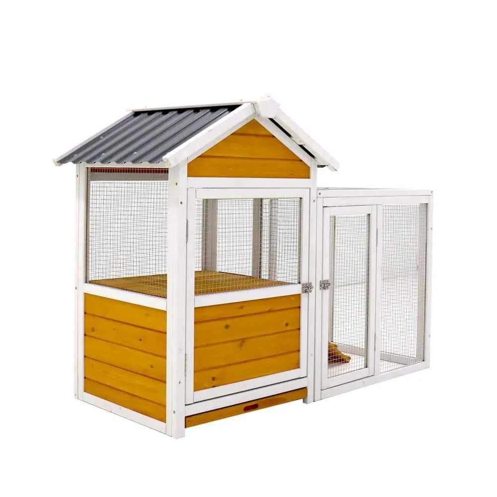 Mis cool Any 48.1 in. W Large Outdoor Chicken Coop with Nest Box Waterproof PVC Board CCHD1011746