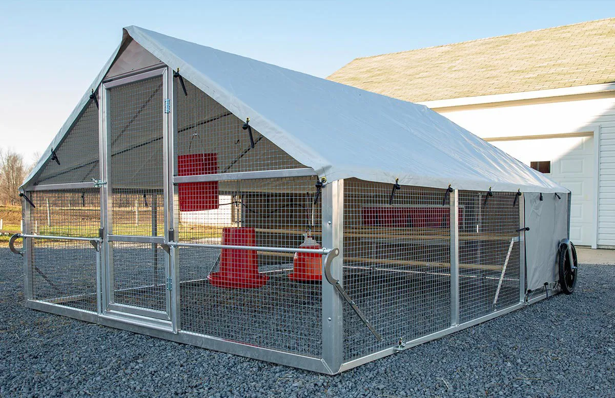 📣Coopoutlet Clearance!🔥Large Metal Removable Chicken Coop with Tarpaulin (For 20~60 Chickens)🐔