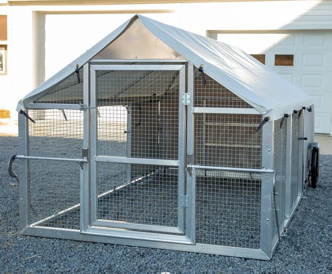 📣Coopoutlet Clearance!🔥Large Metal Removable Chicken Coop with Tarpaulin (For 20~60 Chickens)🐔
