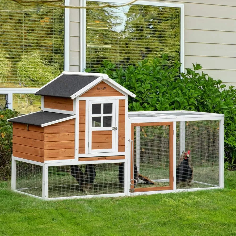 Wooden Natural 0.0004 -Acre In-Ground Chicken Fence Chicken Coop and Poultry Fencing D51-318