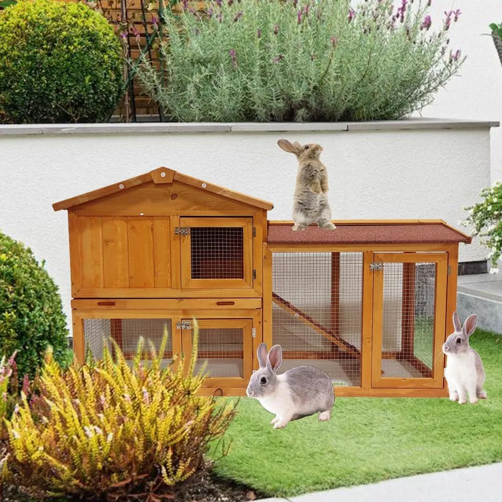 57.08 in. W Solid Wood Wearable and Strong Chicken Coops for Playground fvf1savd