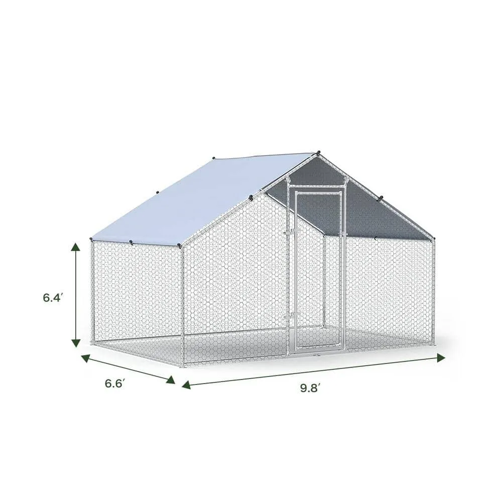 0.00149 Acre in Ground Metal Chicken Coop Walk-In Poultry Cage XY34-2022HEN-CE