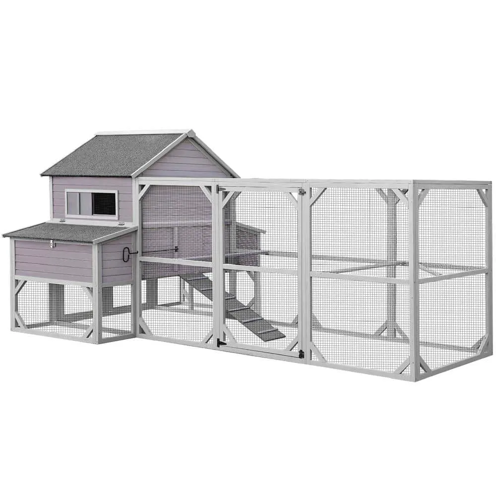 aivituvin Large Chicken Coop with Run for 8-10 Chickens AIR46