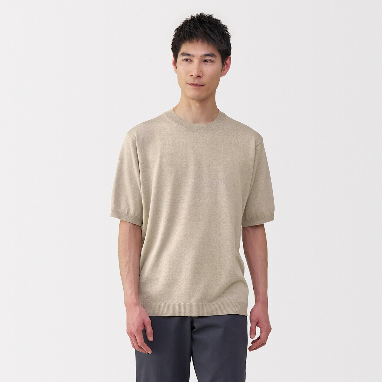 Men's Hemp Blend Short Sleeve Crew Neck Jumper