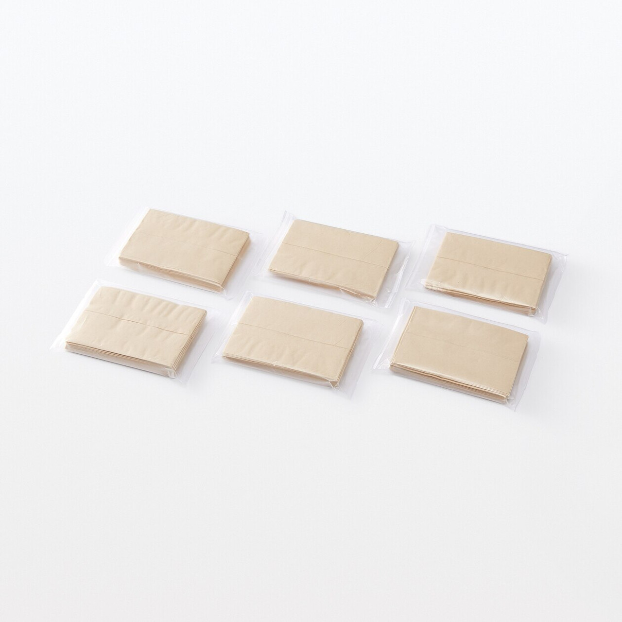Unbleached Pocket Tissue Set Of 6