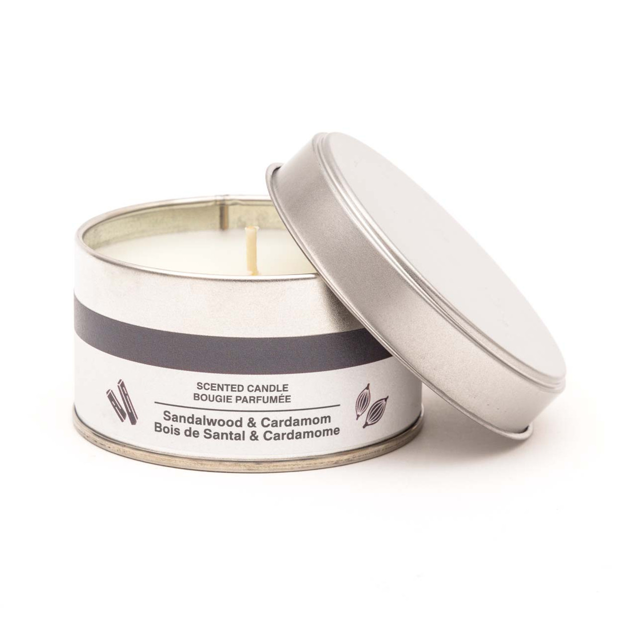 Sandalwood and Cardamom Tin Candle ‐ 1 Wick