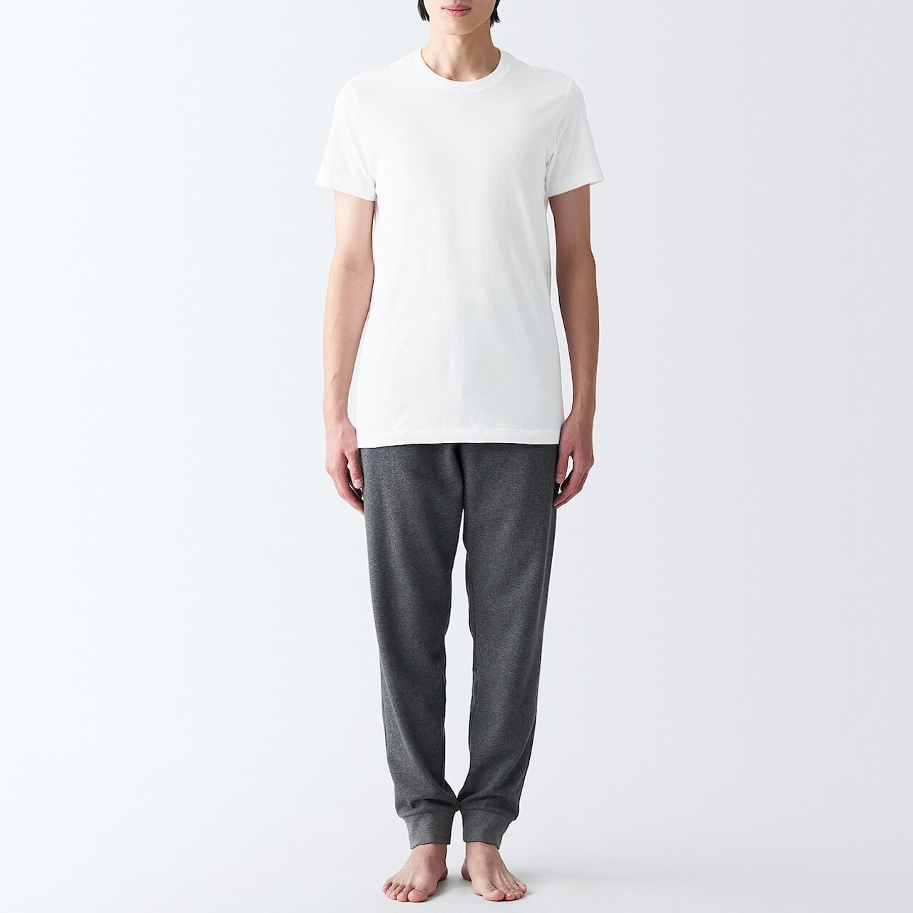 Side Seamless jersey Crew neck T‐Shirt