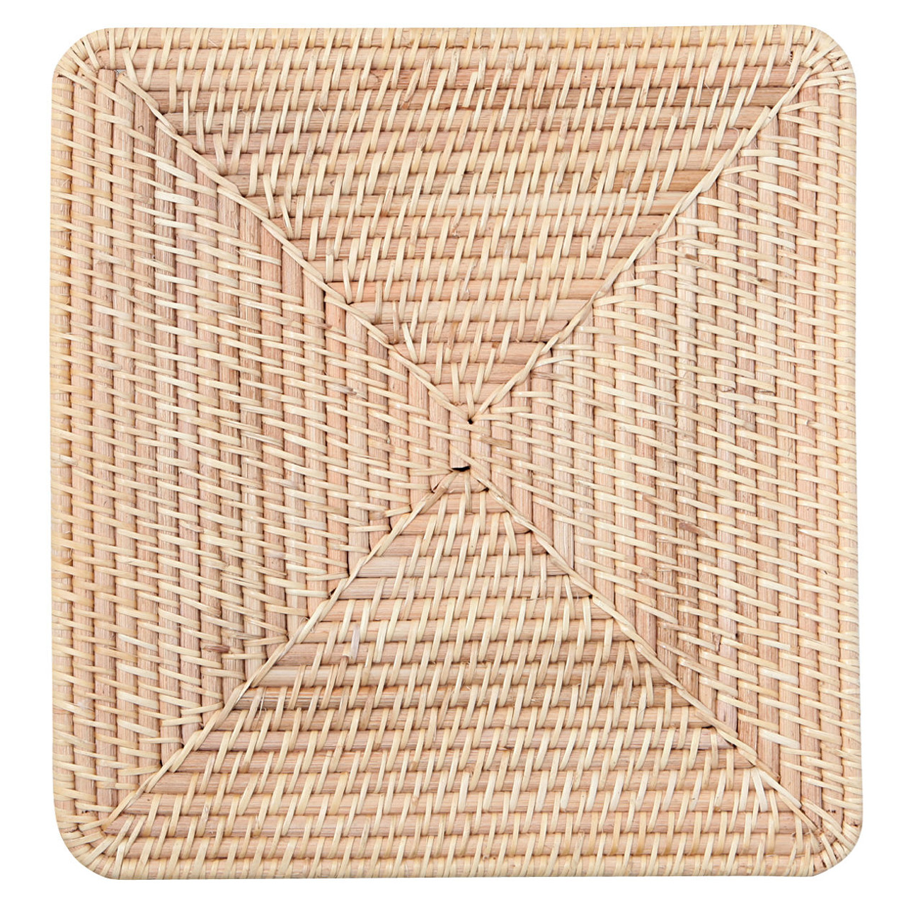 Rattan Basket Square Lid 35x36x3cm