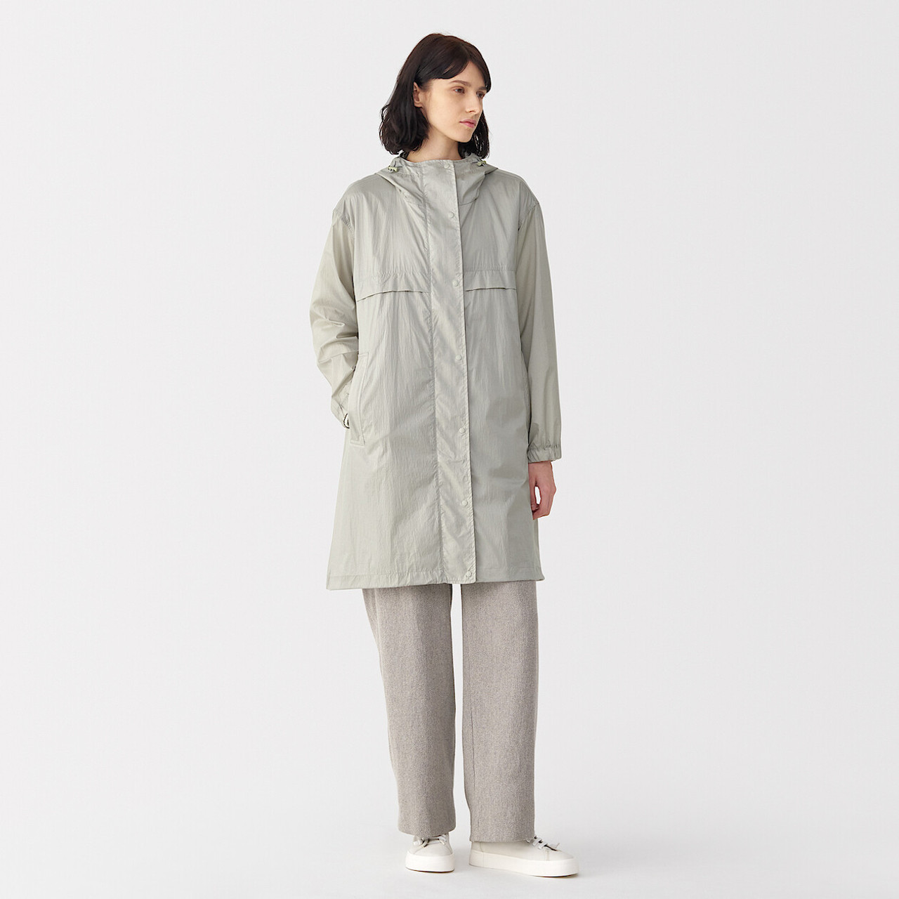 Women's Recycled Nylon Water‐Repellent Hooded Coat