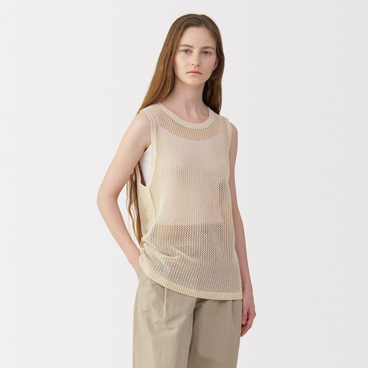 Women's Washi and Cotton Knitted Vest