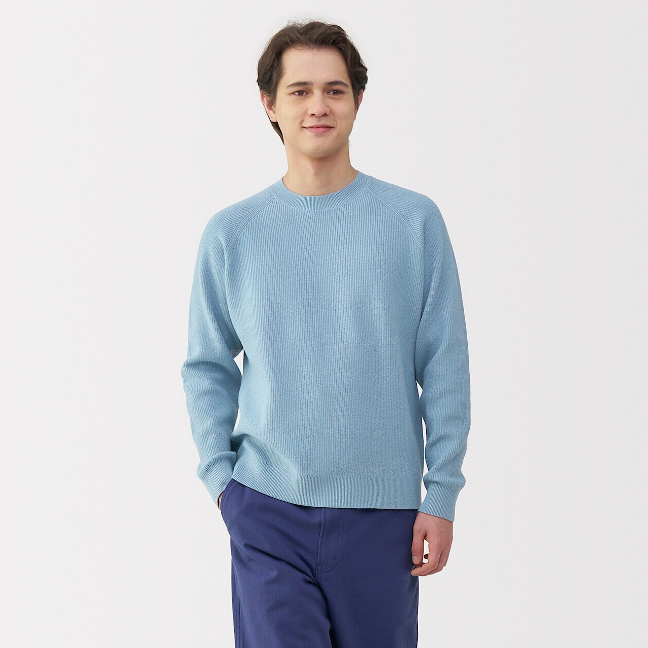 Men's Ribbed Crew Neck Jumper