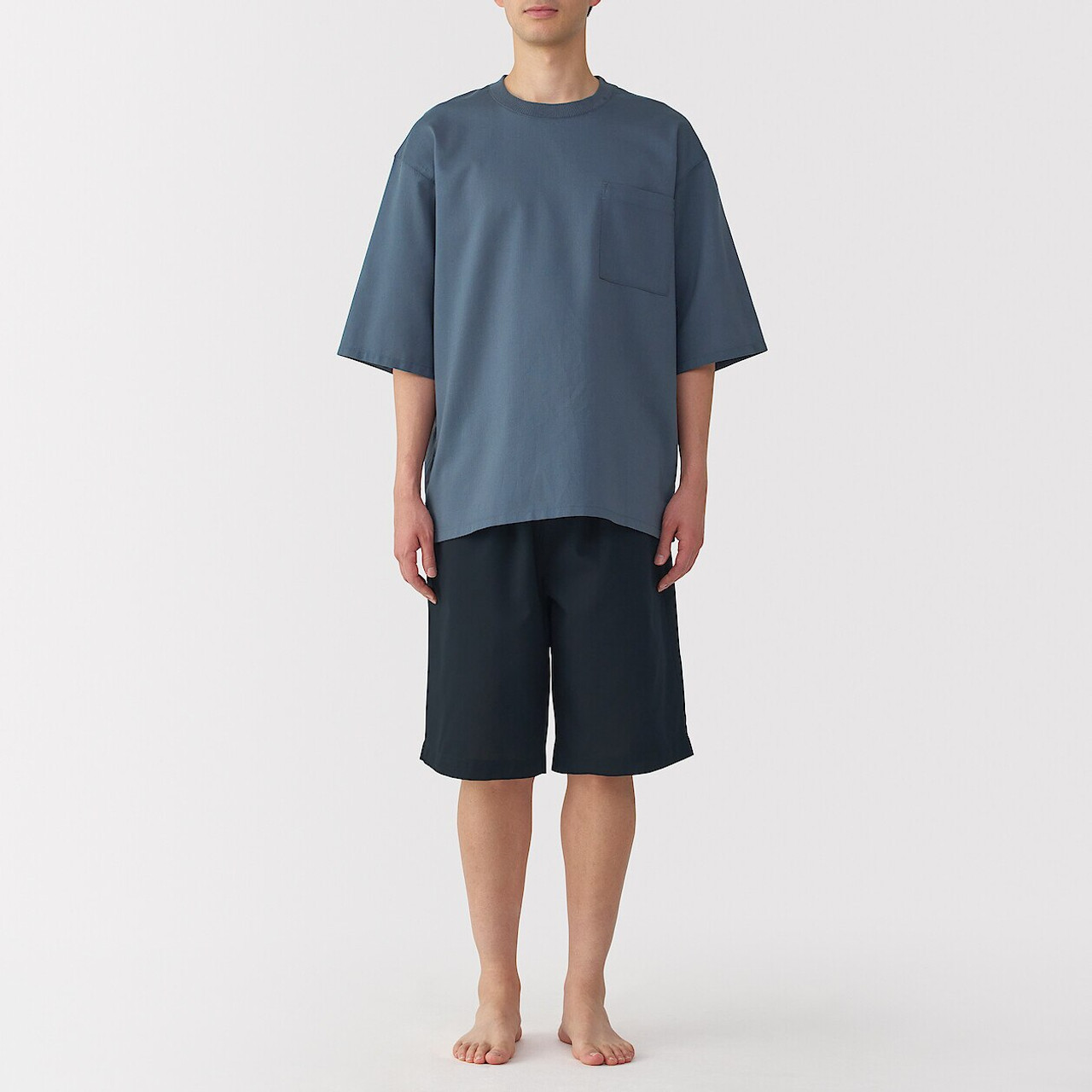 Men's Breathable Short Sleeve Loungewear Set