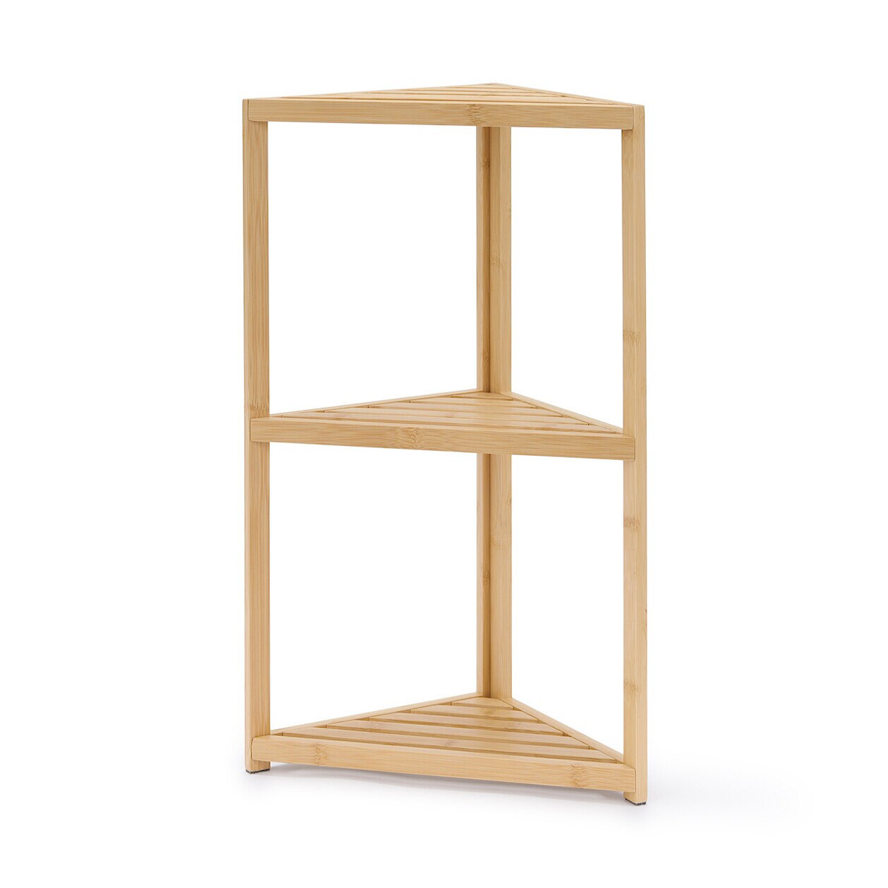 Bamboo Corner Shelf Unit 3 Tier