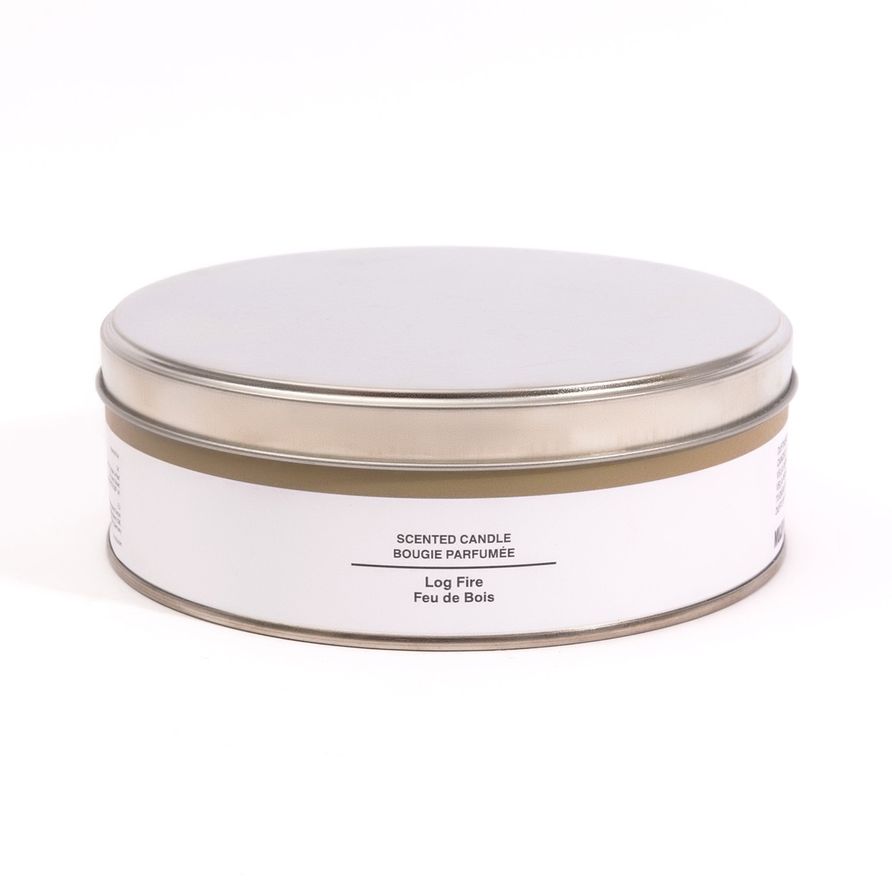 Large 3‐Wick Log Fire Tin Candle
