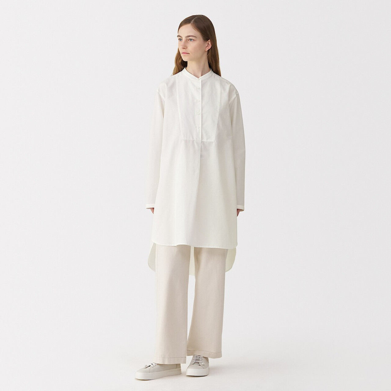 Women's Cotton and Silk Bib Front Tunic