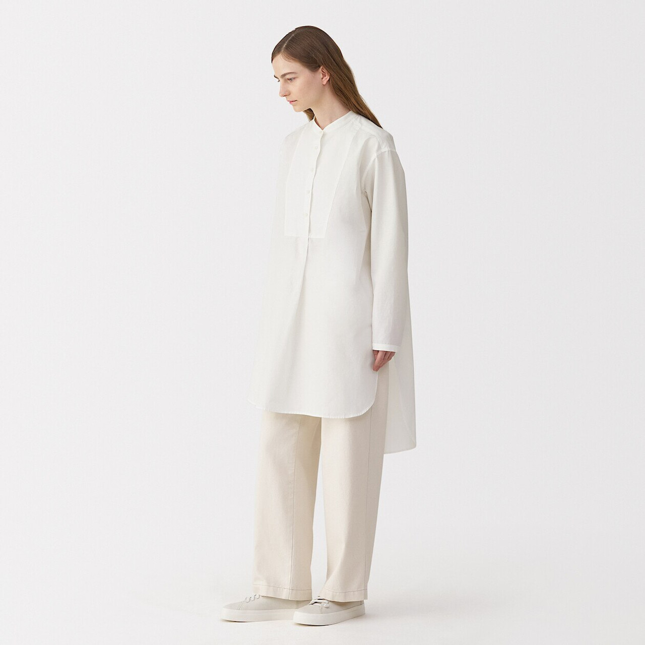 Women's Cotton and Silk Bib Front Tunic