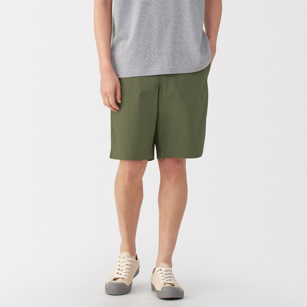 Men's Washed Broad Cotton Shorts