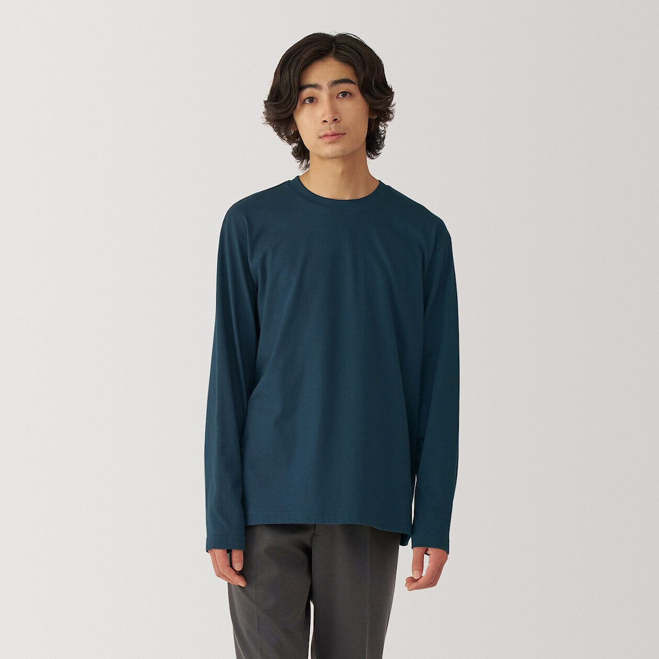 Men's Washed Jersey Long Sleeve T‐shirt.