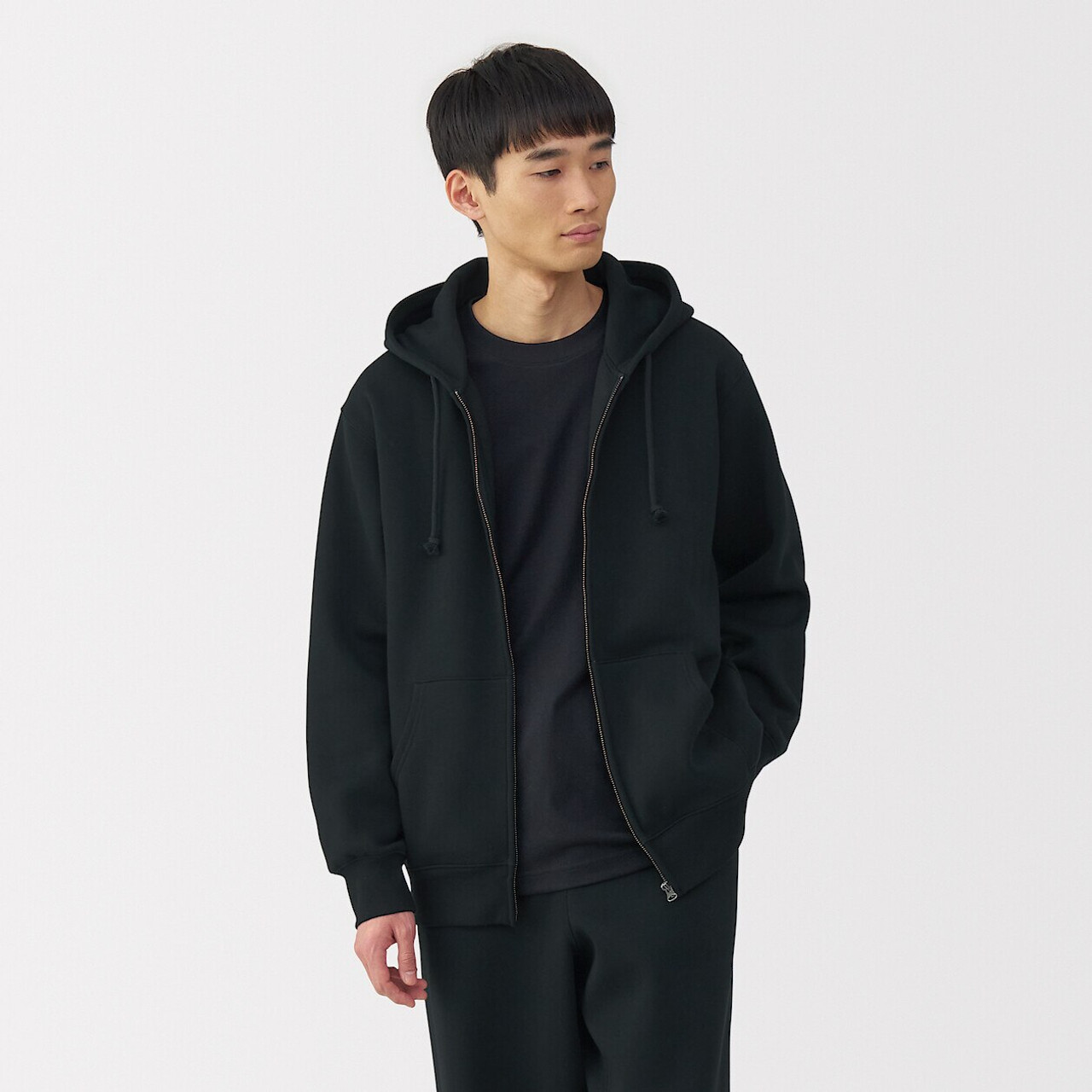 Men's Cotton Blend Zip Through Hoodie