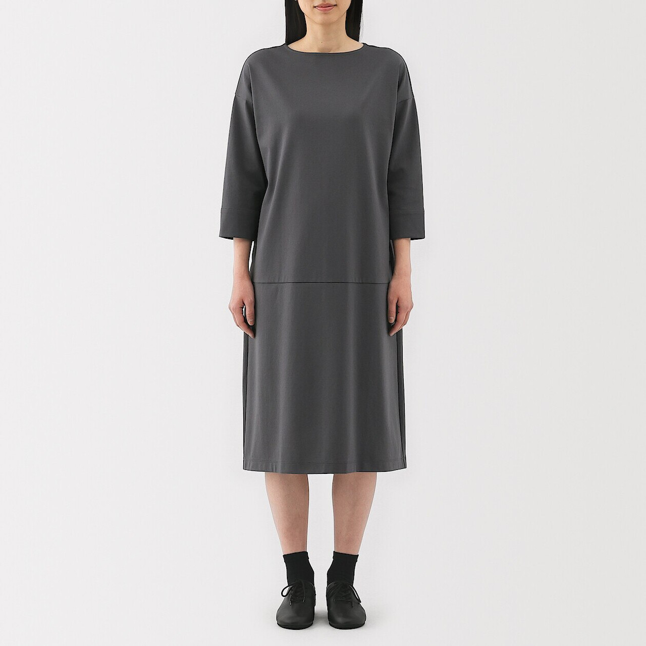 Women's Double Knitted 3/4 Sleeve Dress