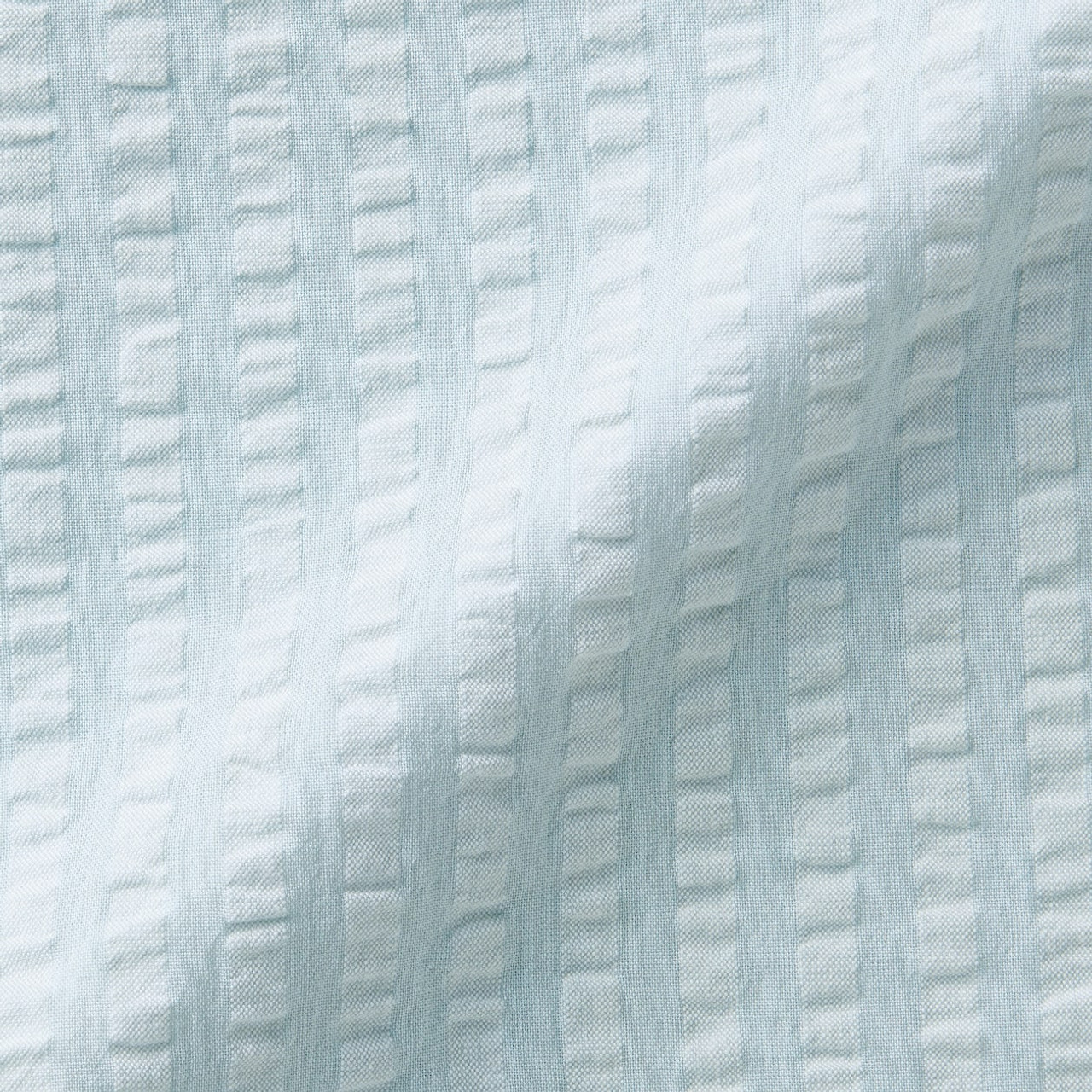 Cotton Seersucker Fitted Sheet ‐ Double