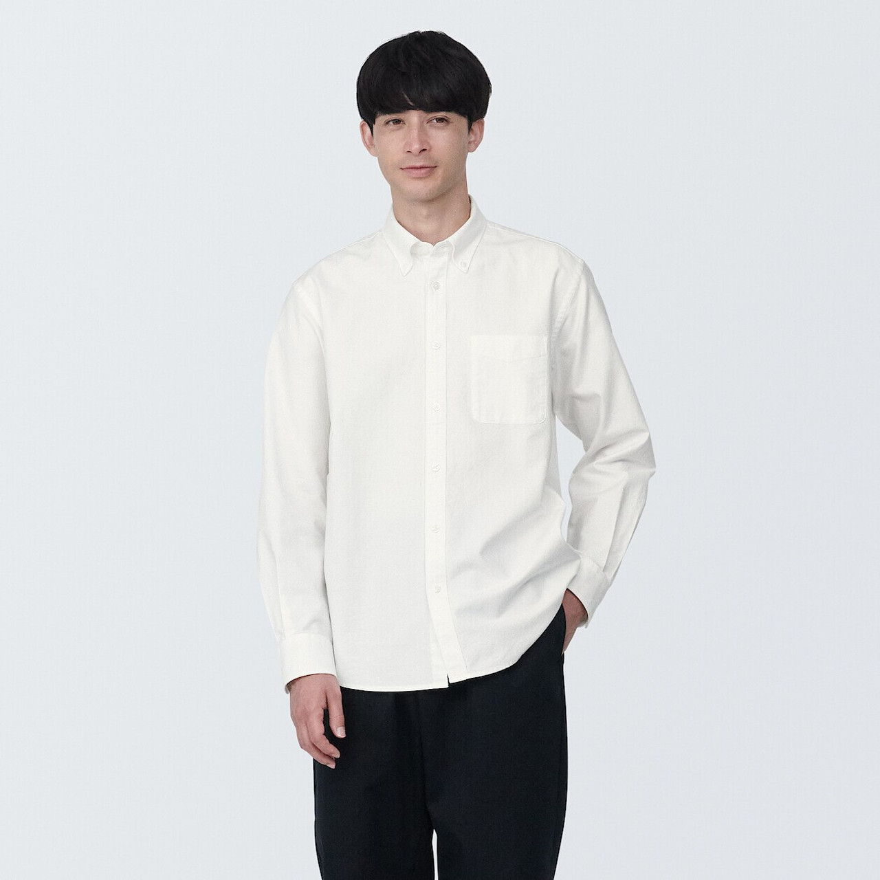 Men's Washed Oxford Button Down Shirt