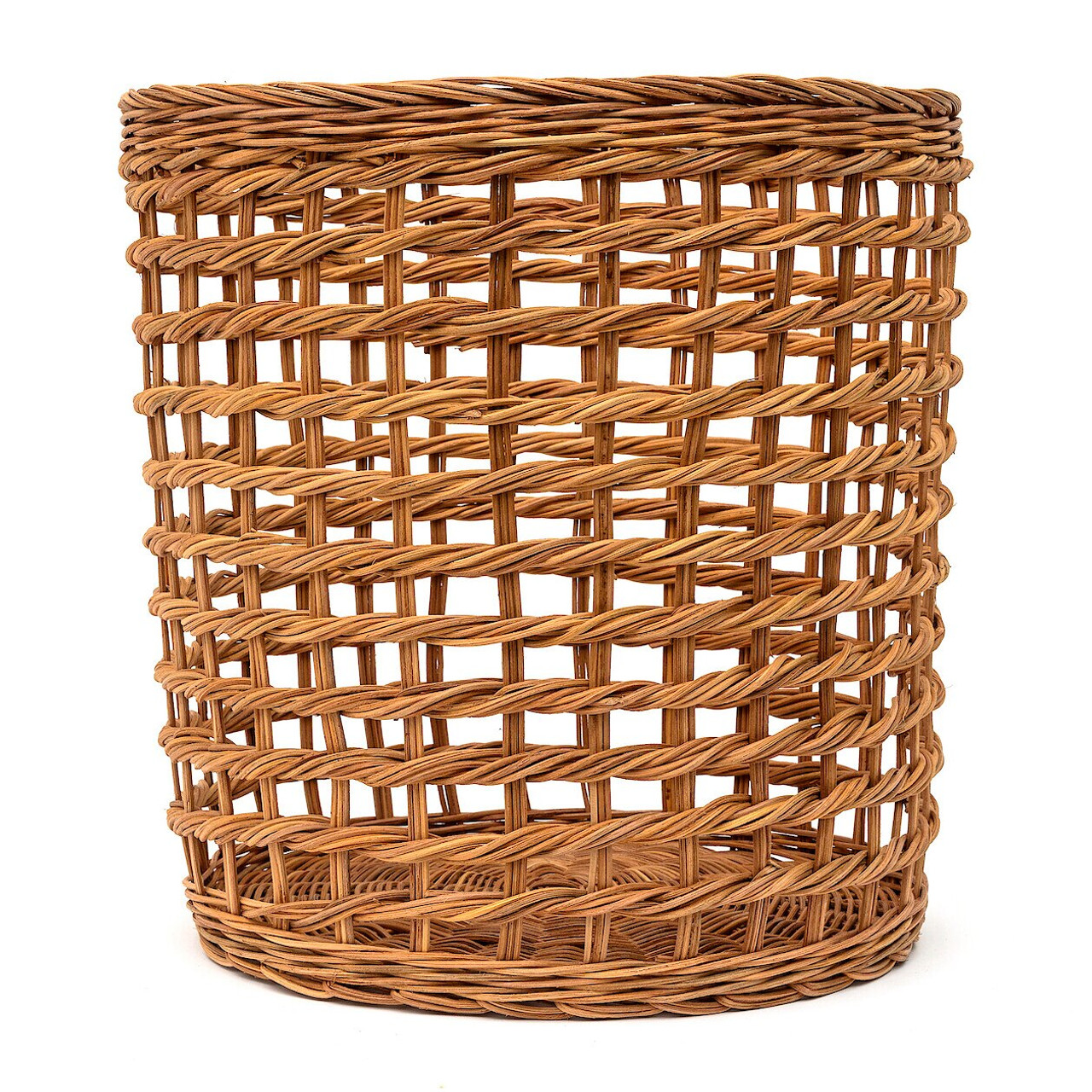 Rattan Open Weave Basket‐ Round Medium
