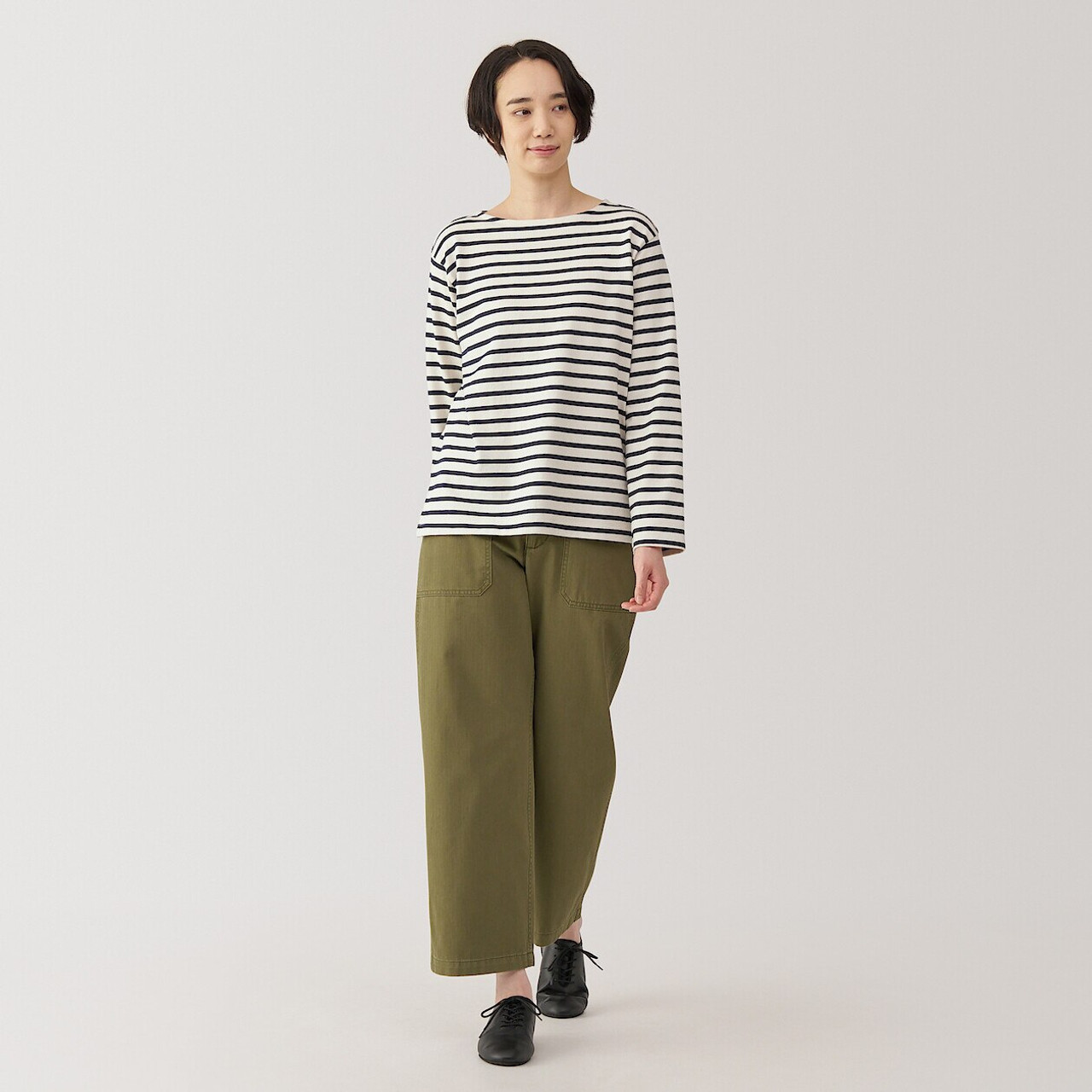 Women's Heavyweight Jersey Boat Neck Long Sleeve T‐Shirt