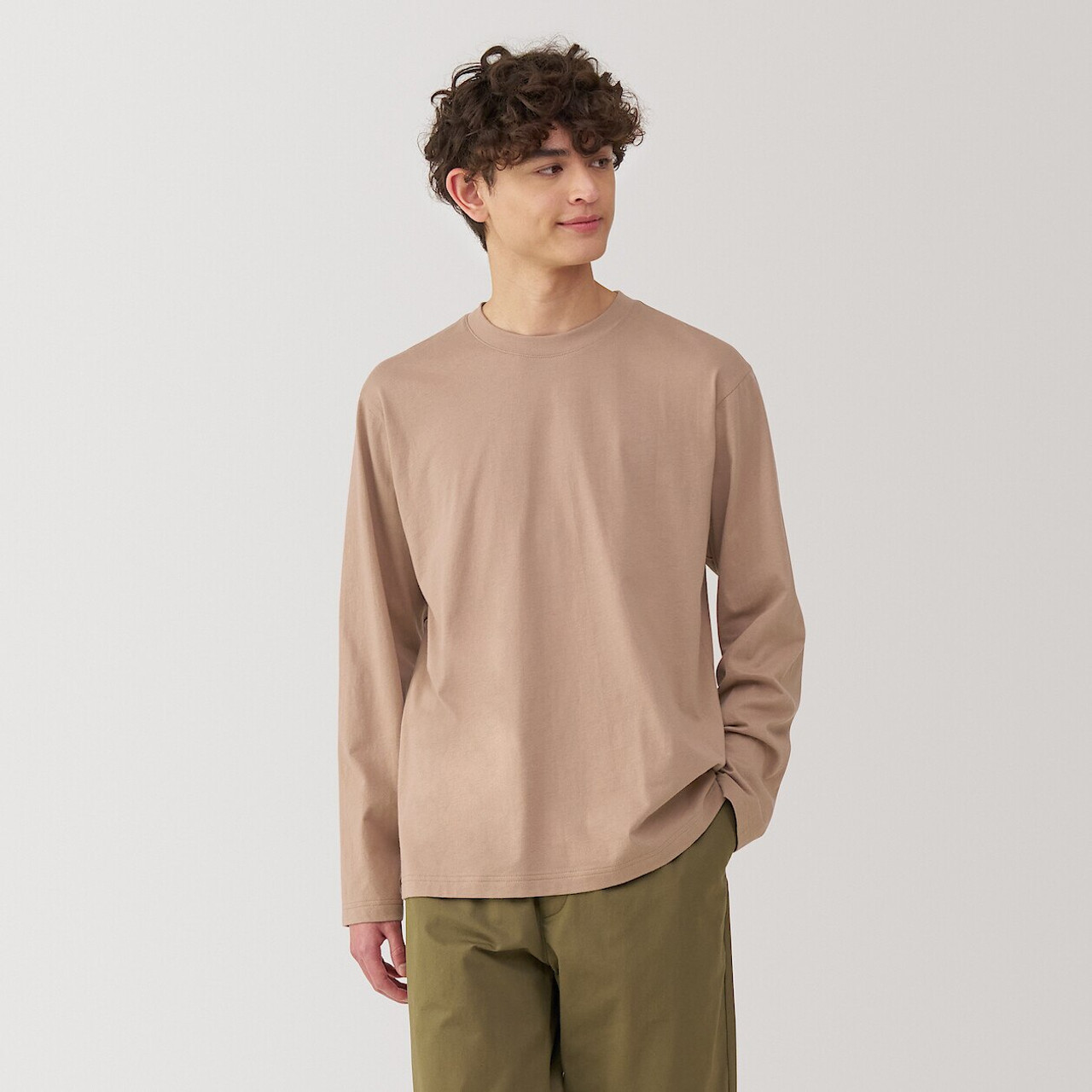 Men's Washed Jersey Long Sleeve T‐shirt