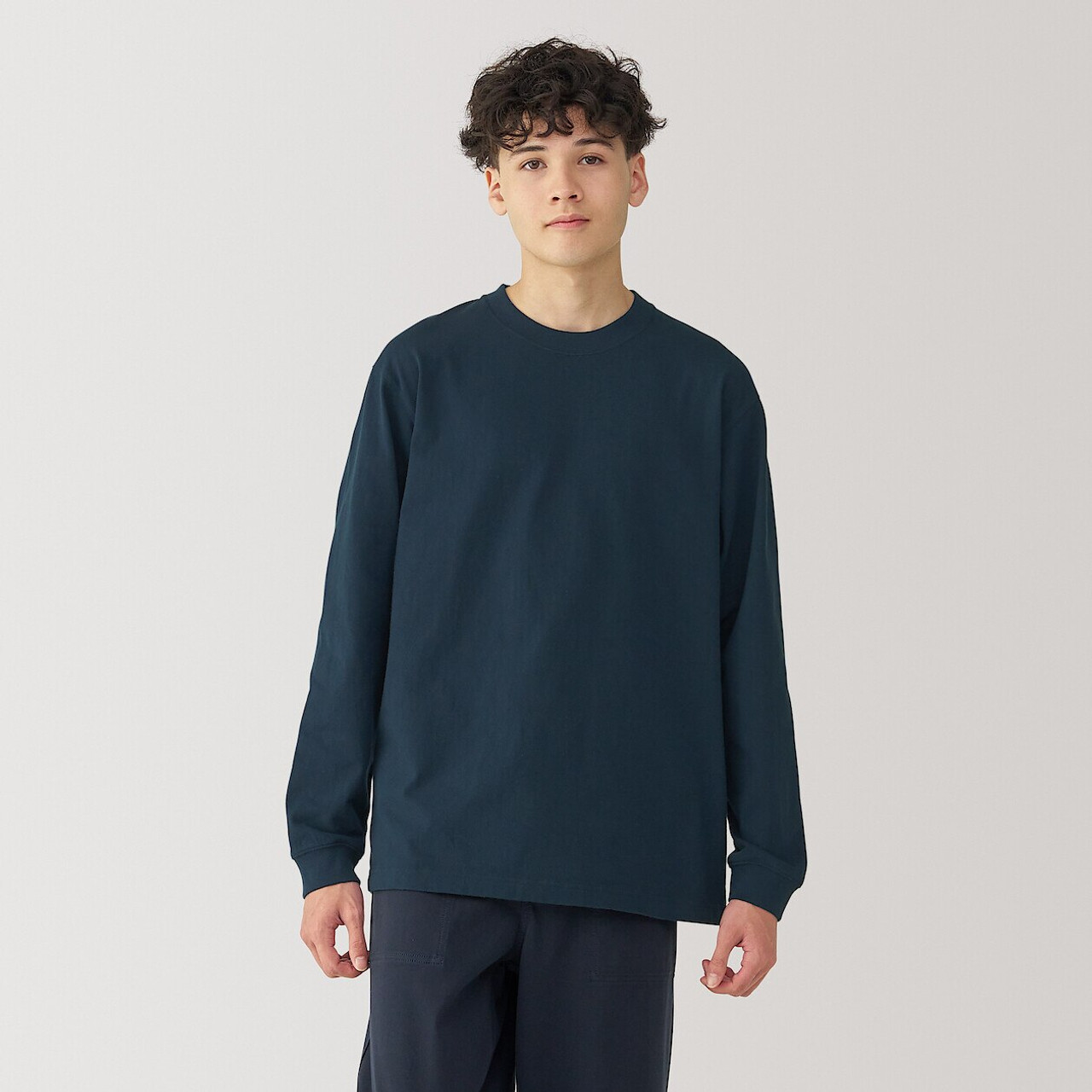 Men's Thick Cotton Long Sleeve T‐shirt