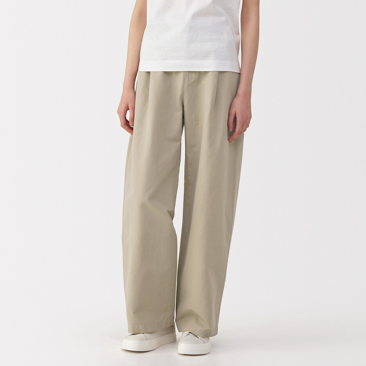 Women's Cotton and Linen Wide Leg Trousers