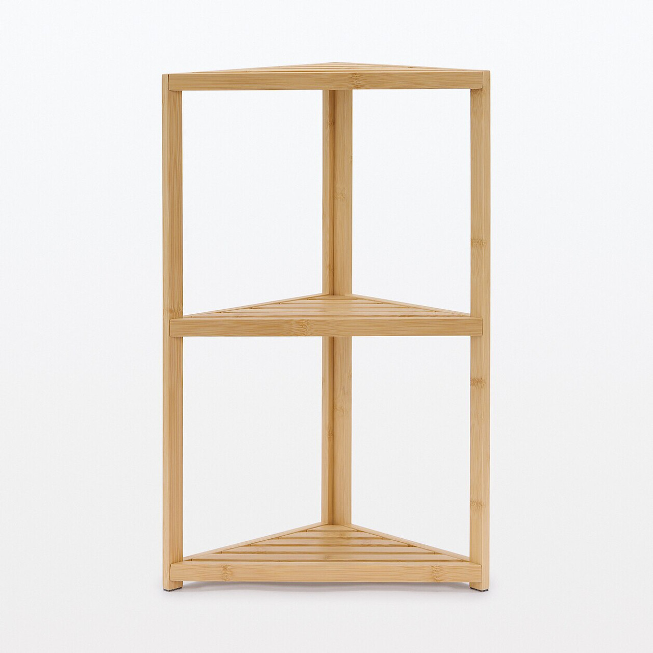 Bamboo Corner Shelf Unit 3 Tier