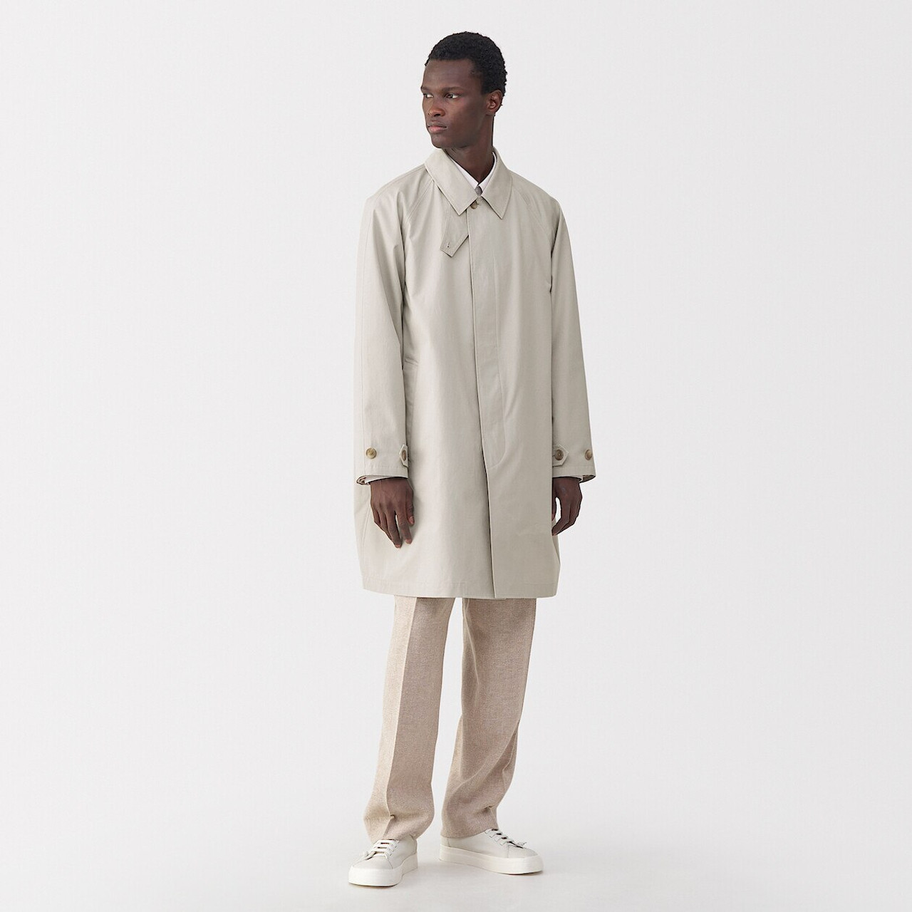Men's Cotton Water‐Repellent Single‐Breasted Coat