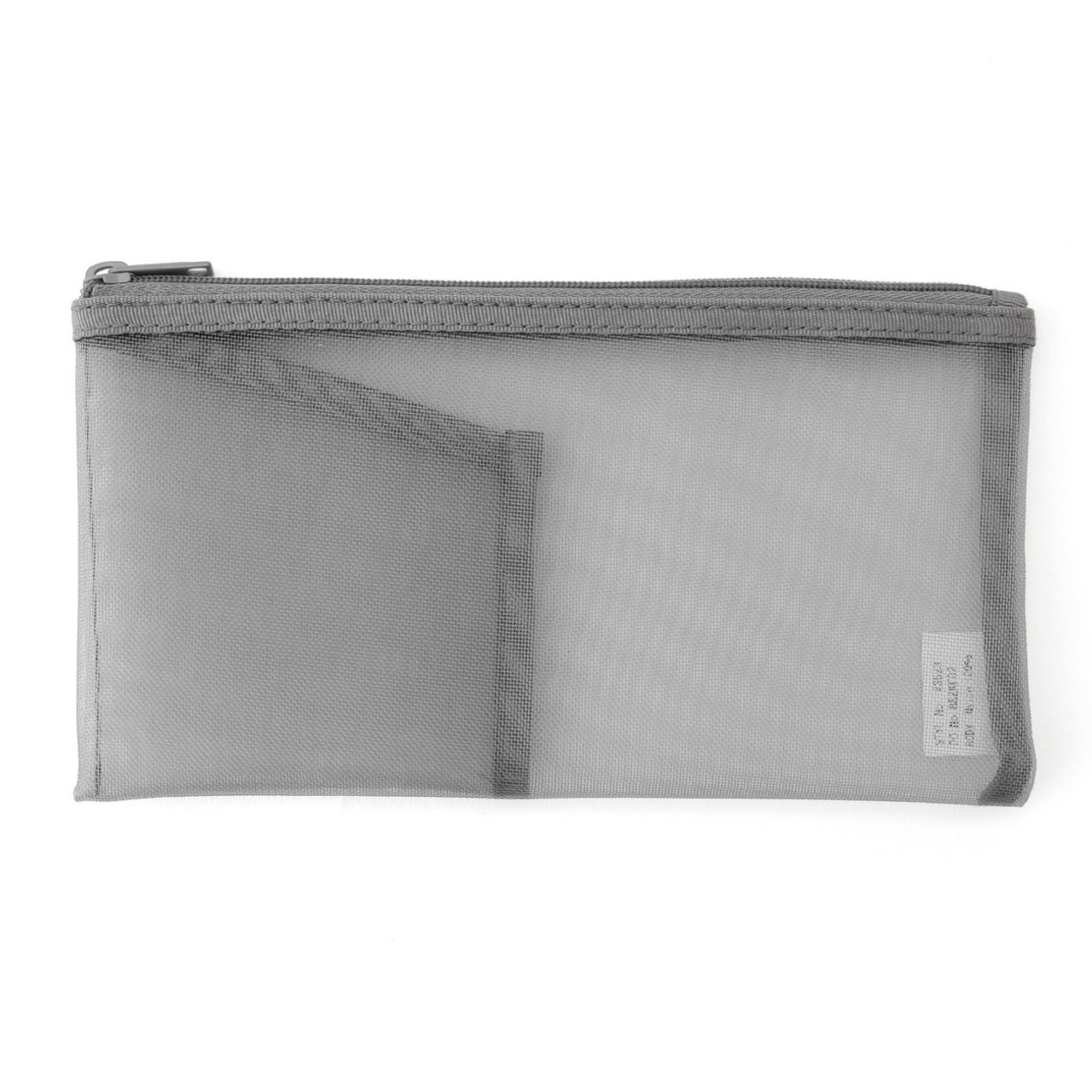 Nylon Pen Case With Pocket Grey