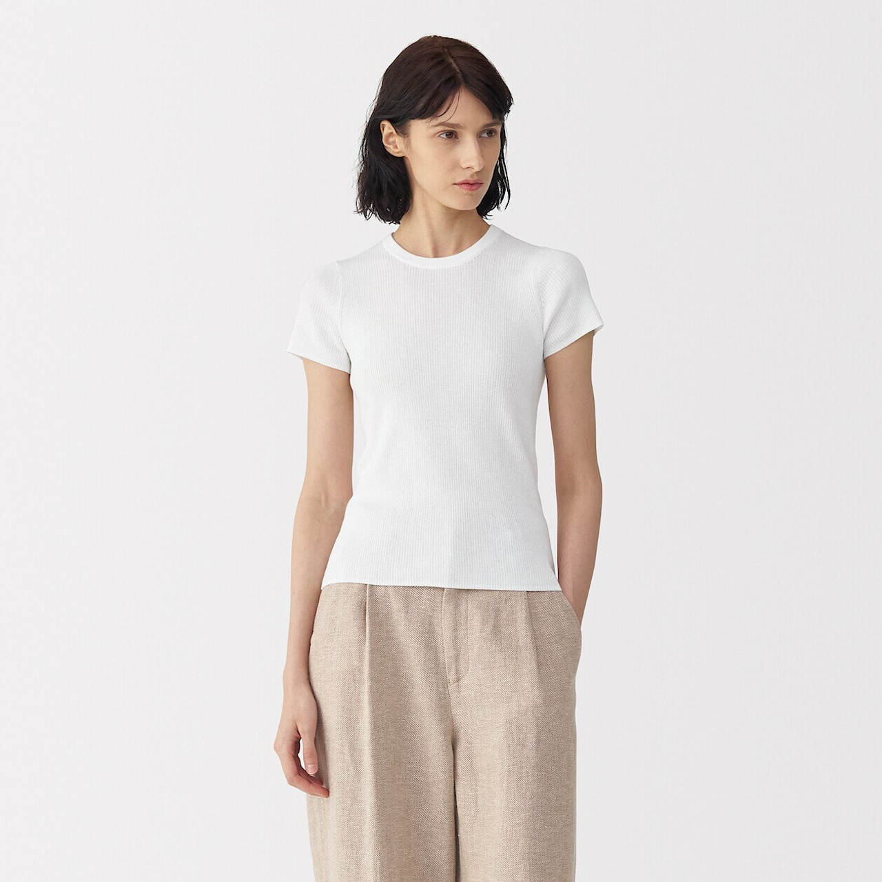 Women's High Twist Cotton Knit T‐shirt