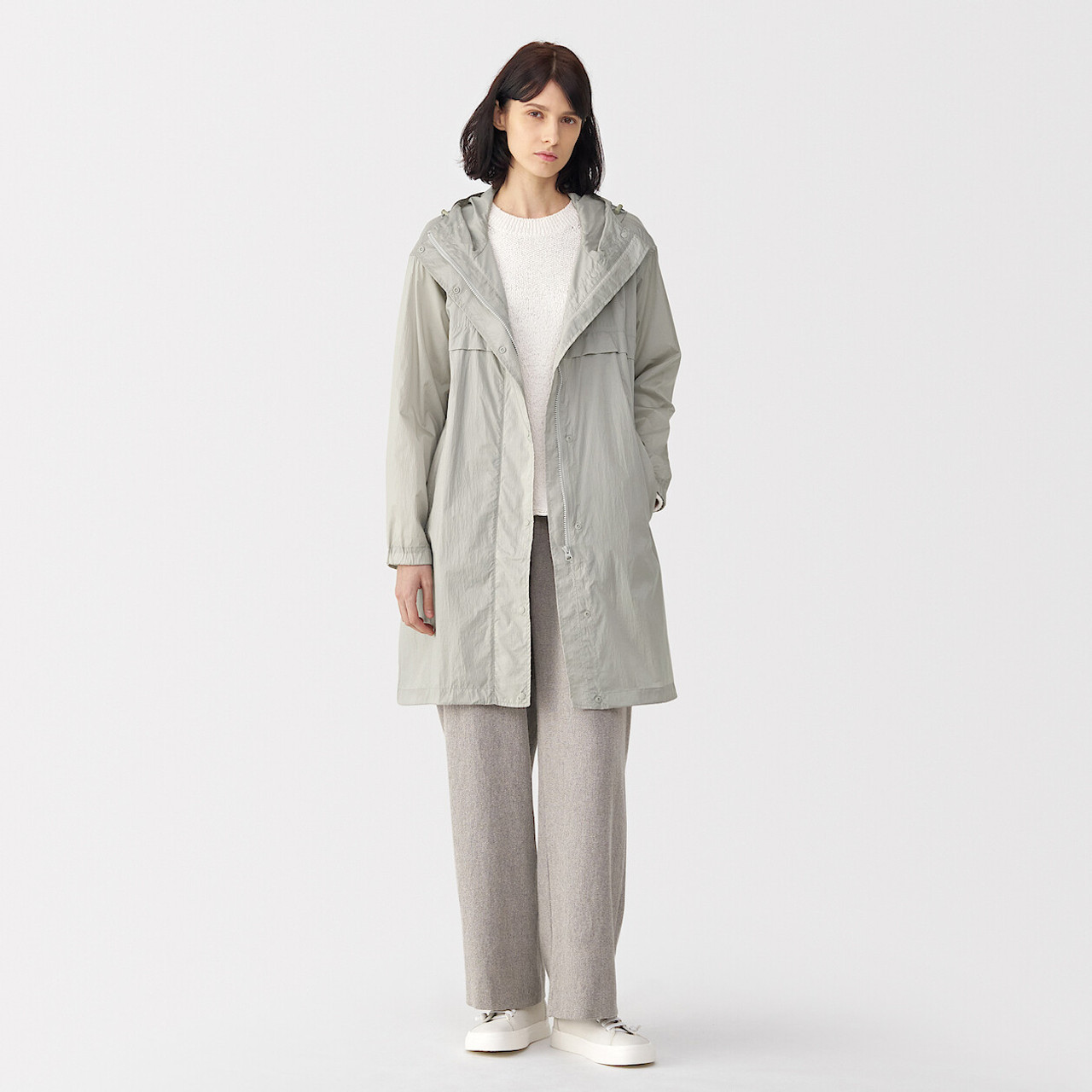 Women's Recycled Nylon Water‐Repellent Hooded Coat