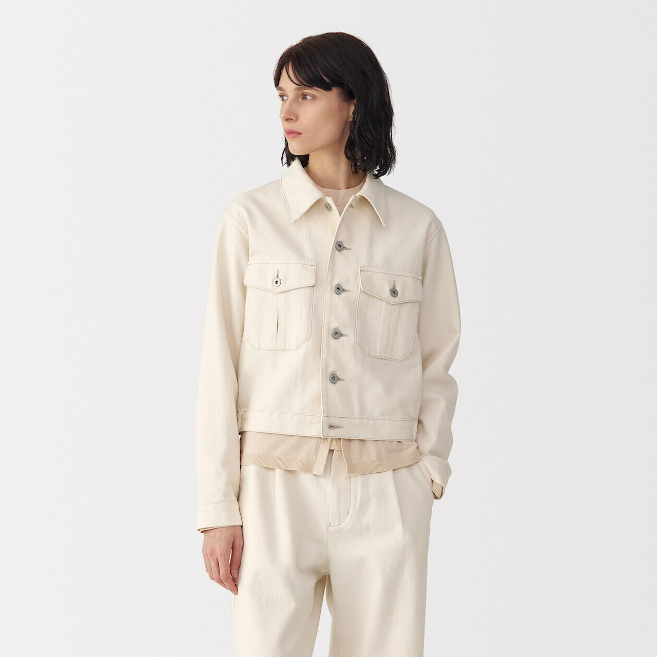 Women's Washi and Cotton Twill Denim Jacket