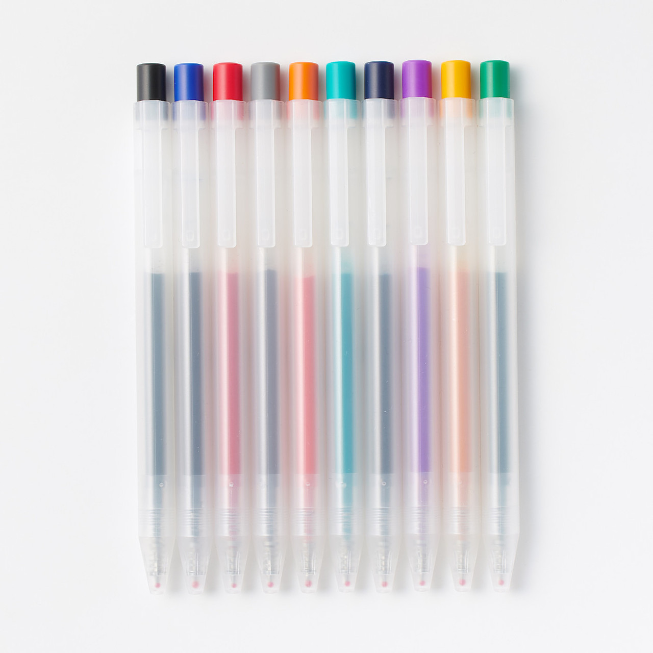 Smooth Retractable Coloured Gel Pens ‐ Set of 10 ‐ 0.5 mm