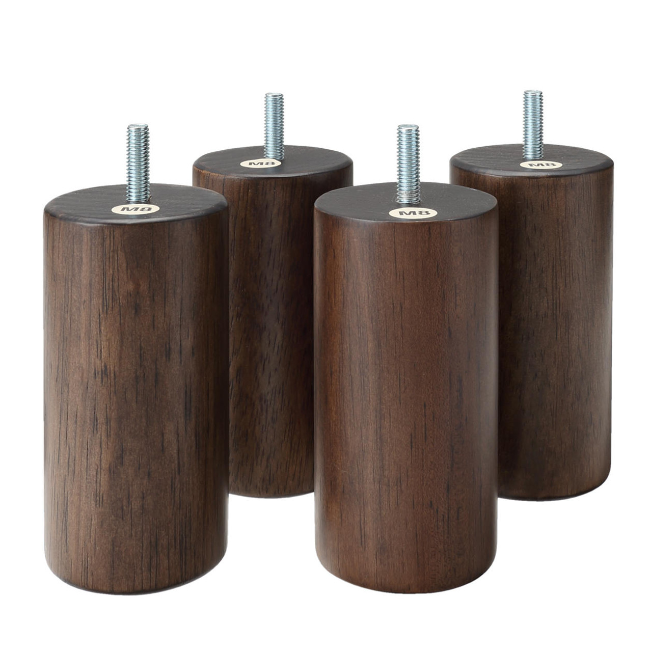 Wooden Legs Set 12cm Brown (M8)