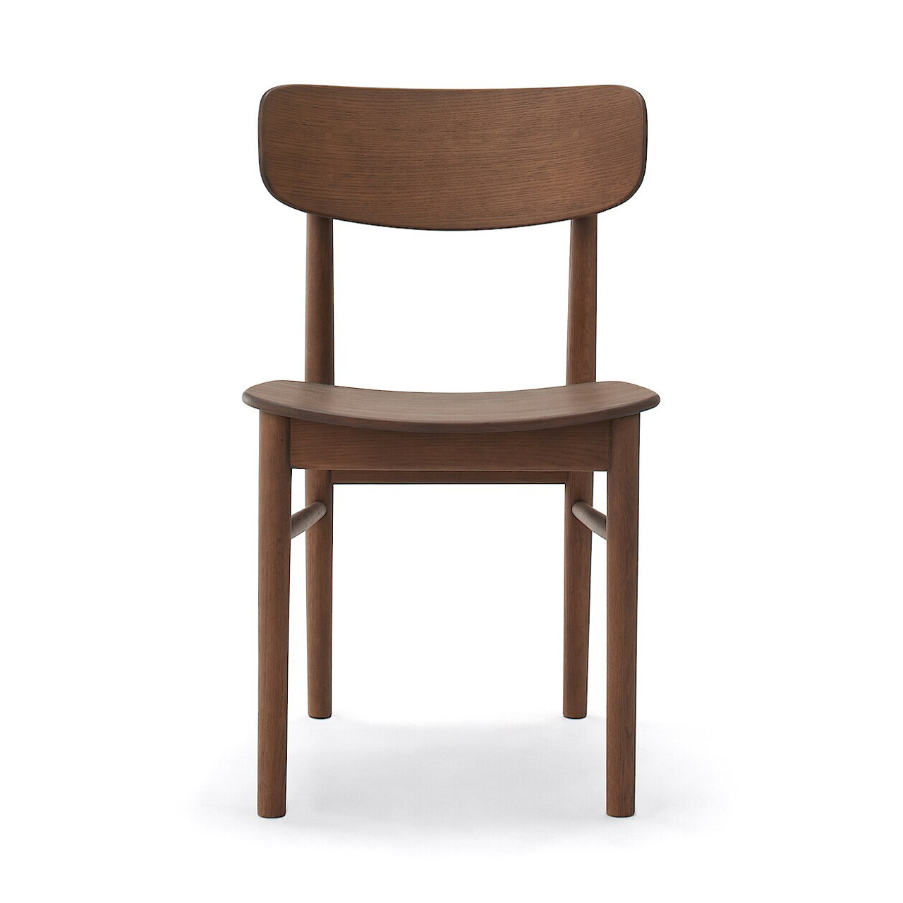 Brown Oak Round Leg Chair