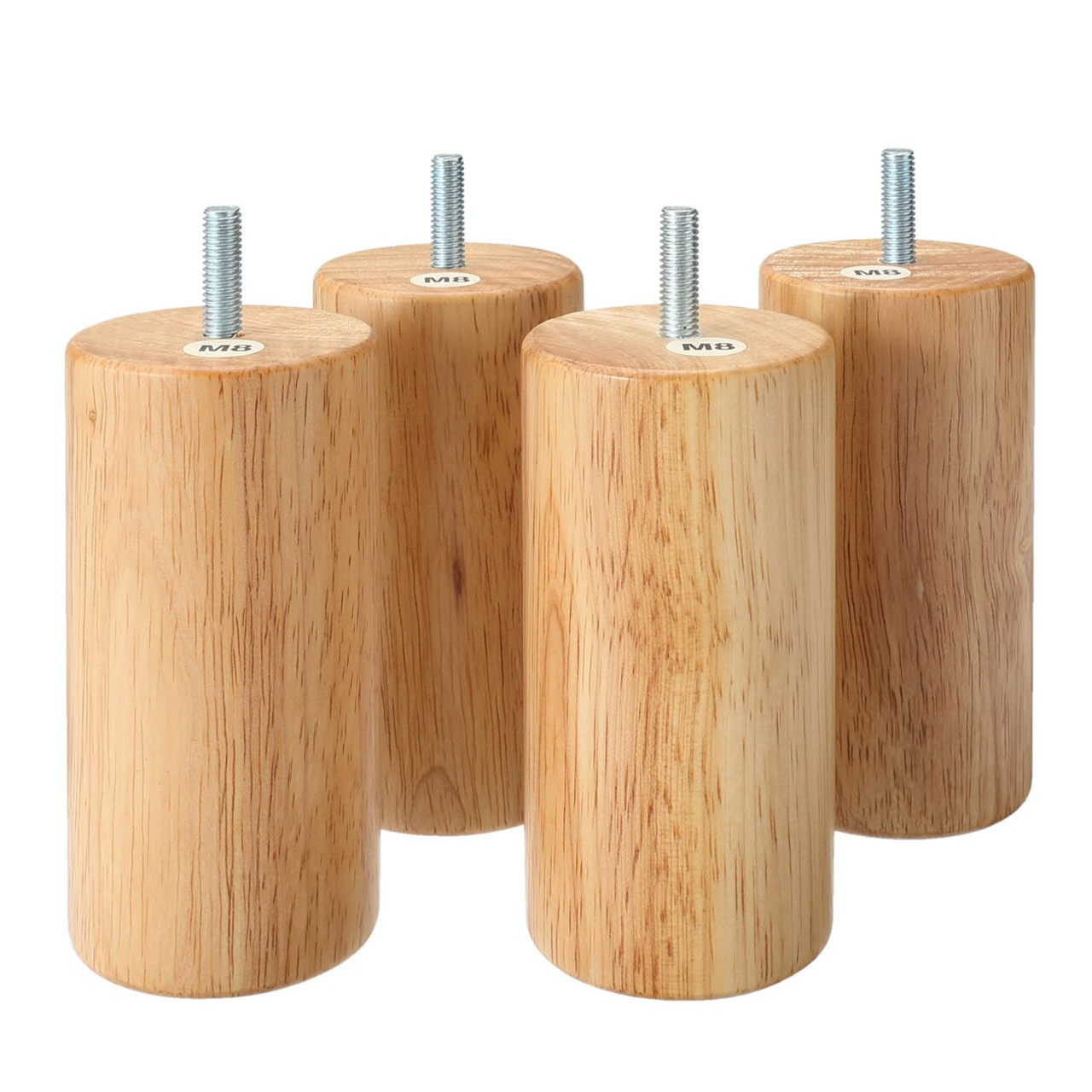Wooden Legs Set 12cm Natural (M8)