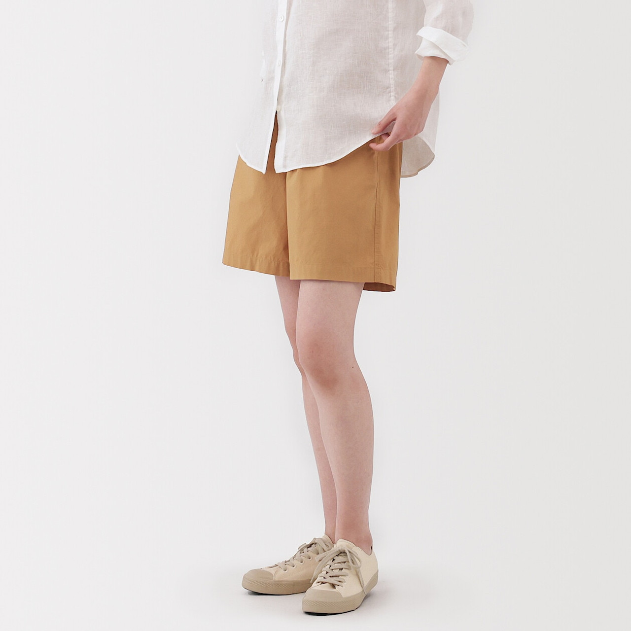 Women's Washed Broad Cotton Shorts