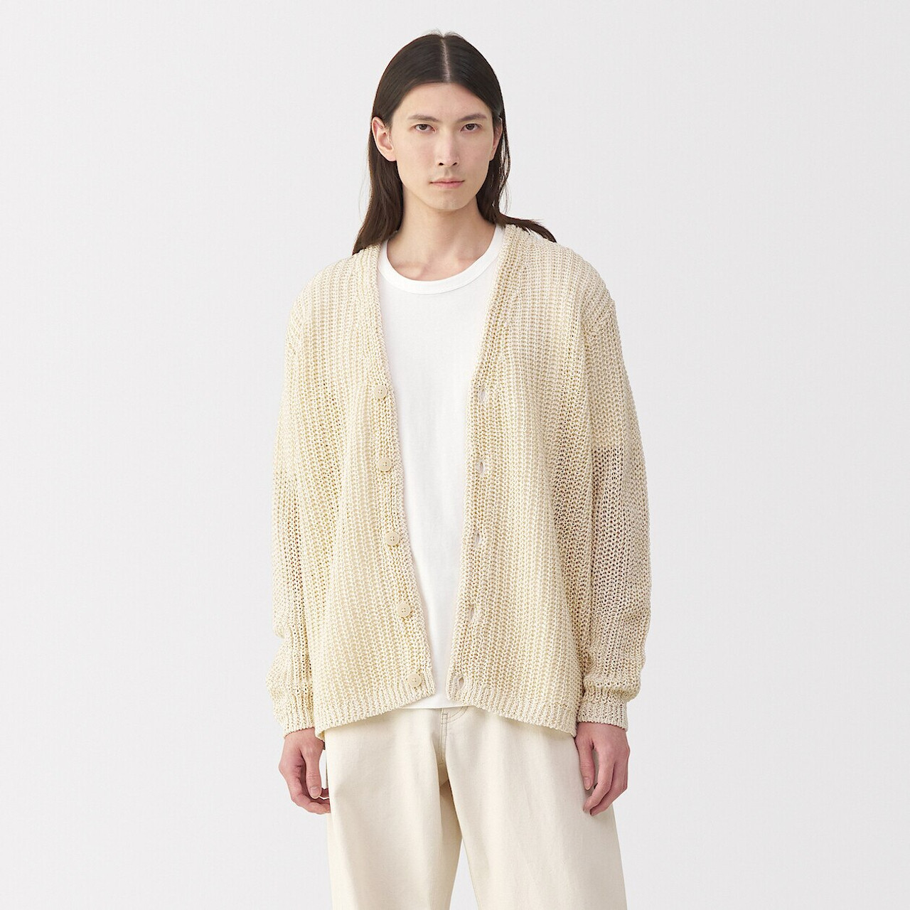 Men's Cotton Chunky Knit Cardigan