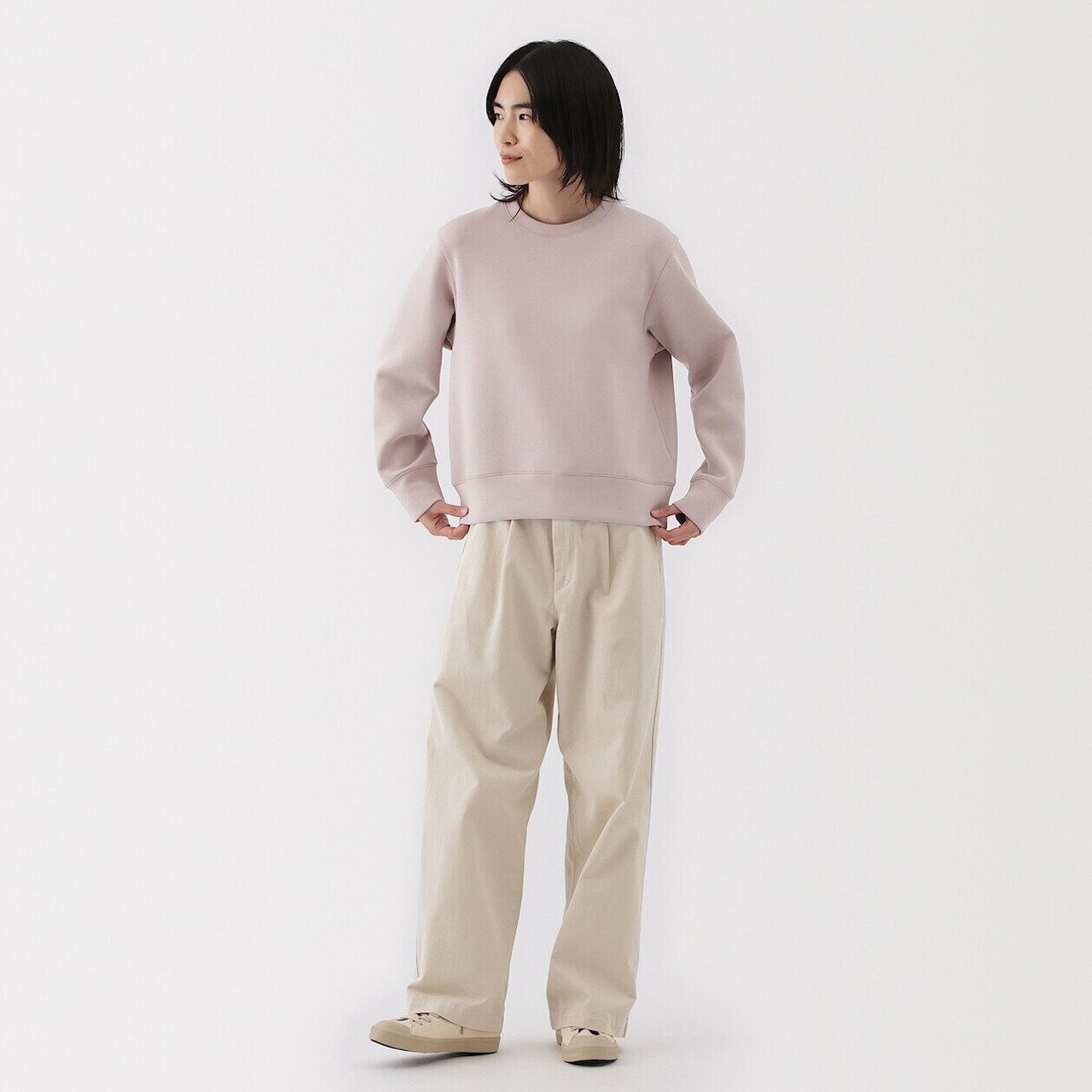 Women's Double‐Layer Crew Neck Sweatshirt