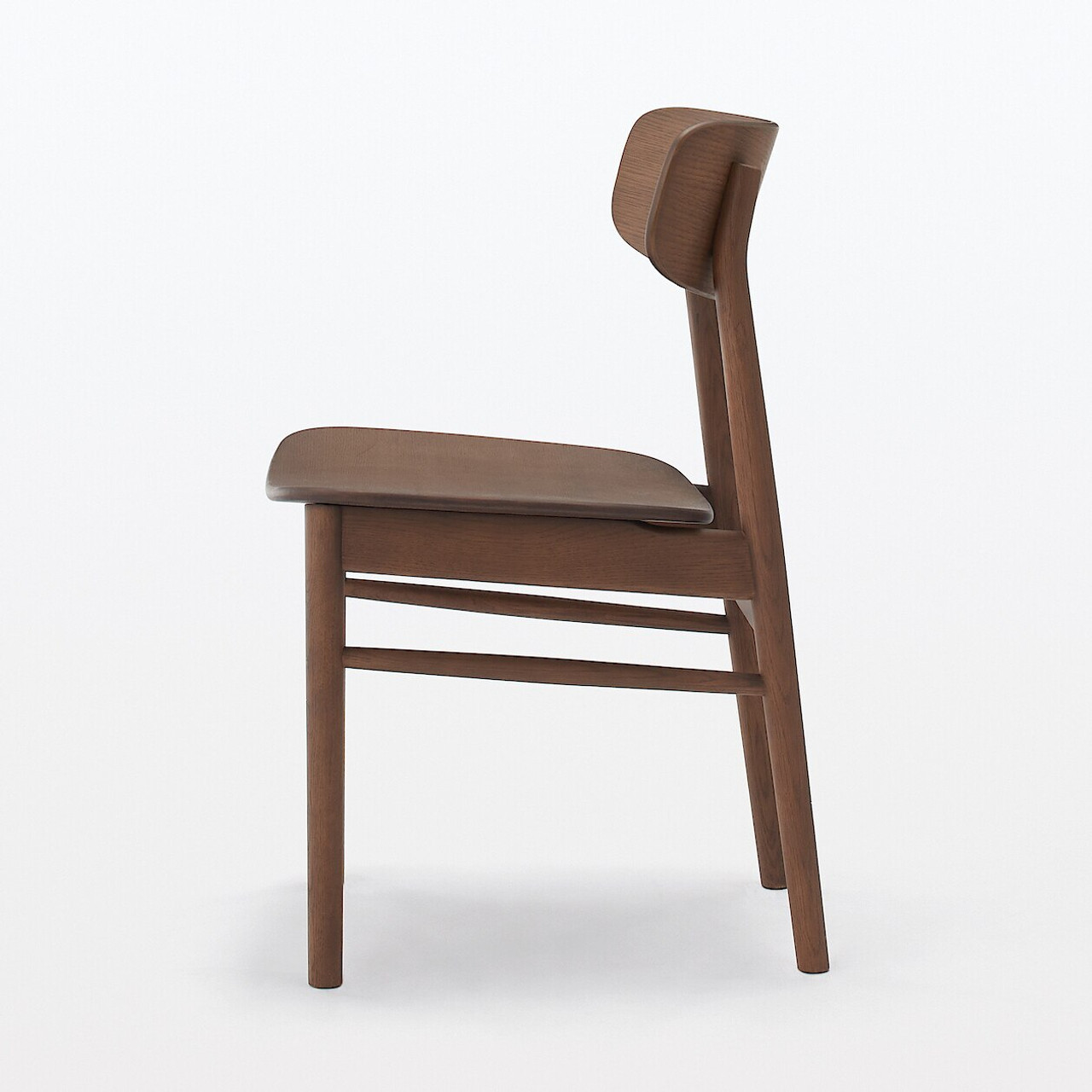 Brown Oak Round Leg Chair