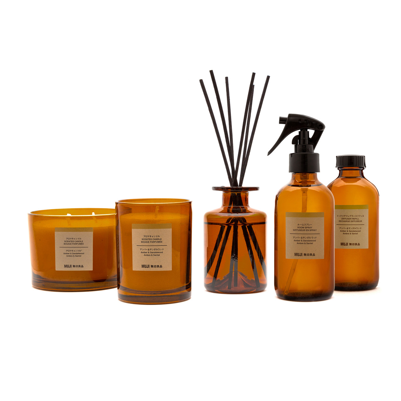 Amber and Sandalwood Reed Diffuser Refill 250ml